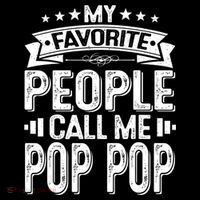 Distressed My Favorite People Call Me Pop Pop Retro Ornament thumb 1