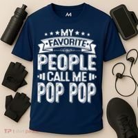 Distressed My Favorite People Call Me Pop Pop Retro Cooling Performance Crew T-Shirt thumb 3