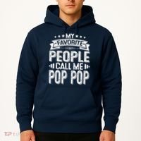 Distressed My Favorite People Call Me Pop Pop Retro Hoodie thumb 2