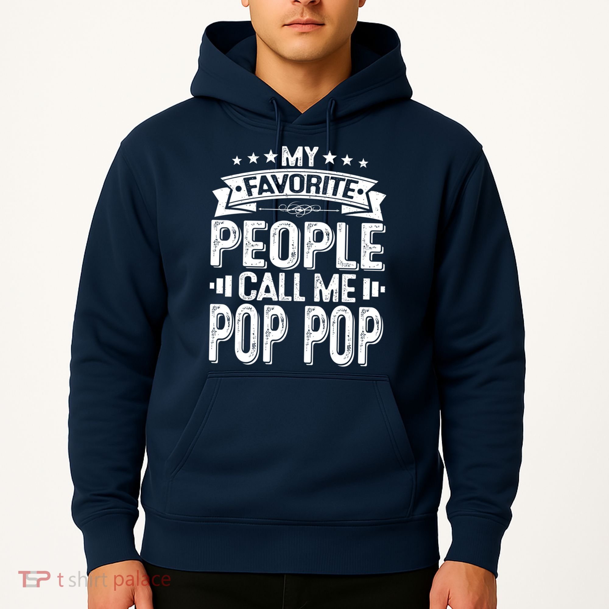 Distressed My Favorite People Call Me Pop Pop Retro Hoodie