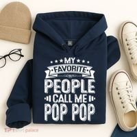 Distressed My Favorite People Call Me Pop Pop Retro Hoodie thumb 4