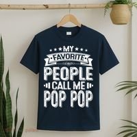 Distressed My Favorite People Call Me Pop Pop Retro T-Shirt thumb 2