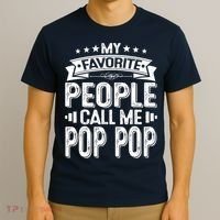 Distressed My Favorite People Call Me Pop Pop Retro T-Shirt thumb 3