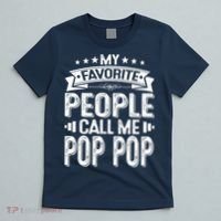 Distressed My Favorite People Call Me Pop Pop Retro T-Shirt thumb 5