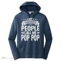 Distressed My Favorite People Call Me Pop Pop Retro Performance Fleece Hoodie thumb 0