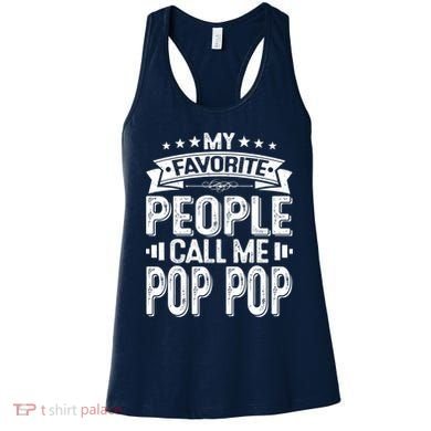 Distressed My Favorite People Call Me Pop Pop Retro Women's Tank Top
