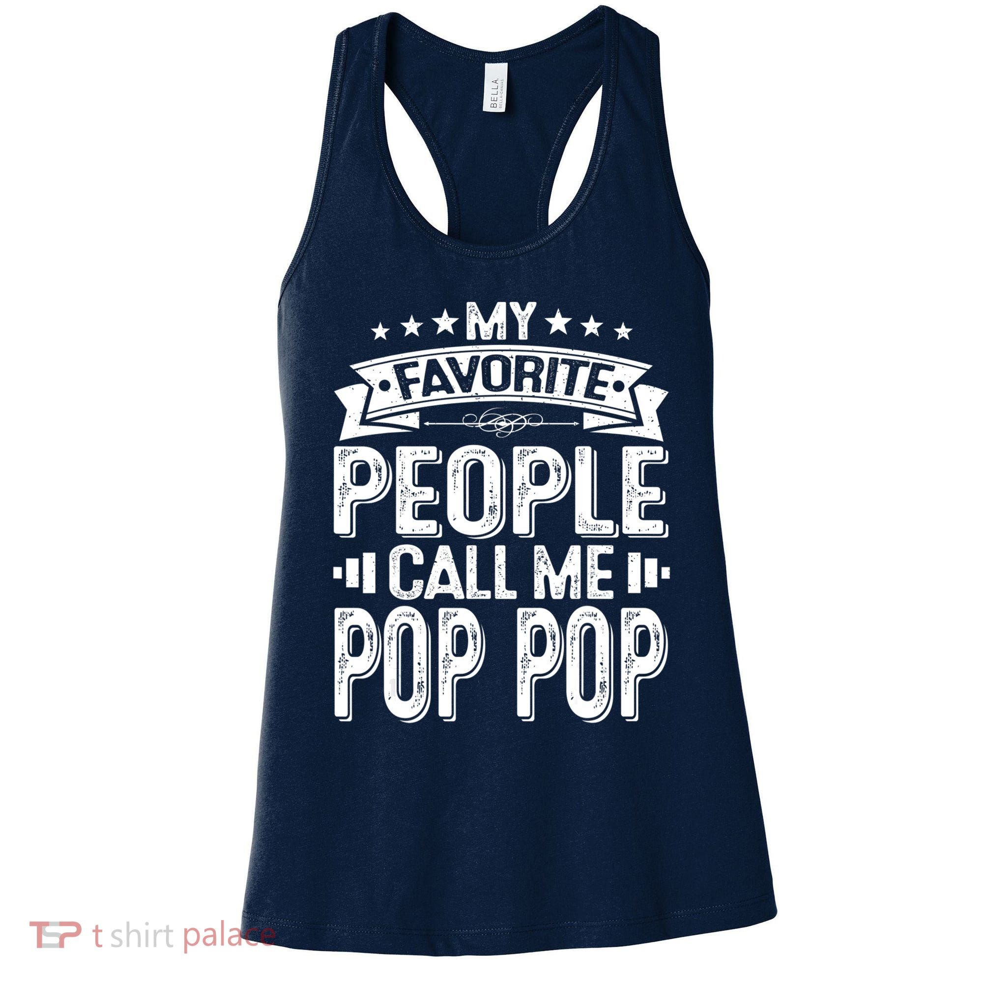Distressed My Favorite People Call Me Pop Pop Retro Women's Tank Top