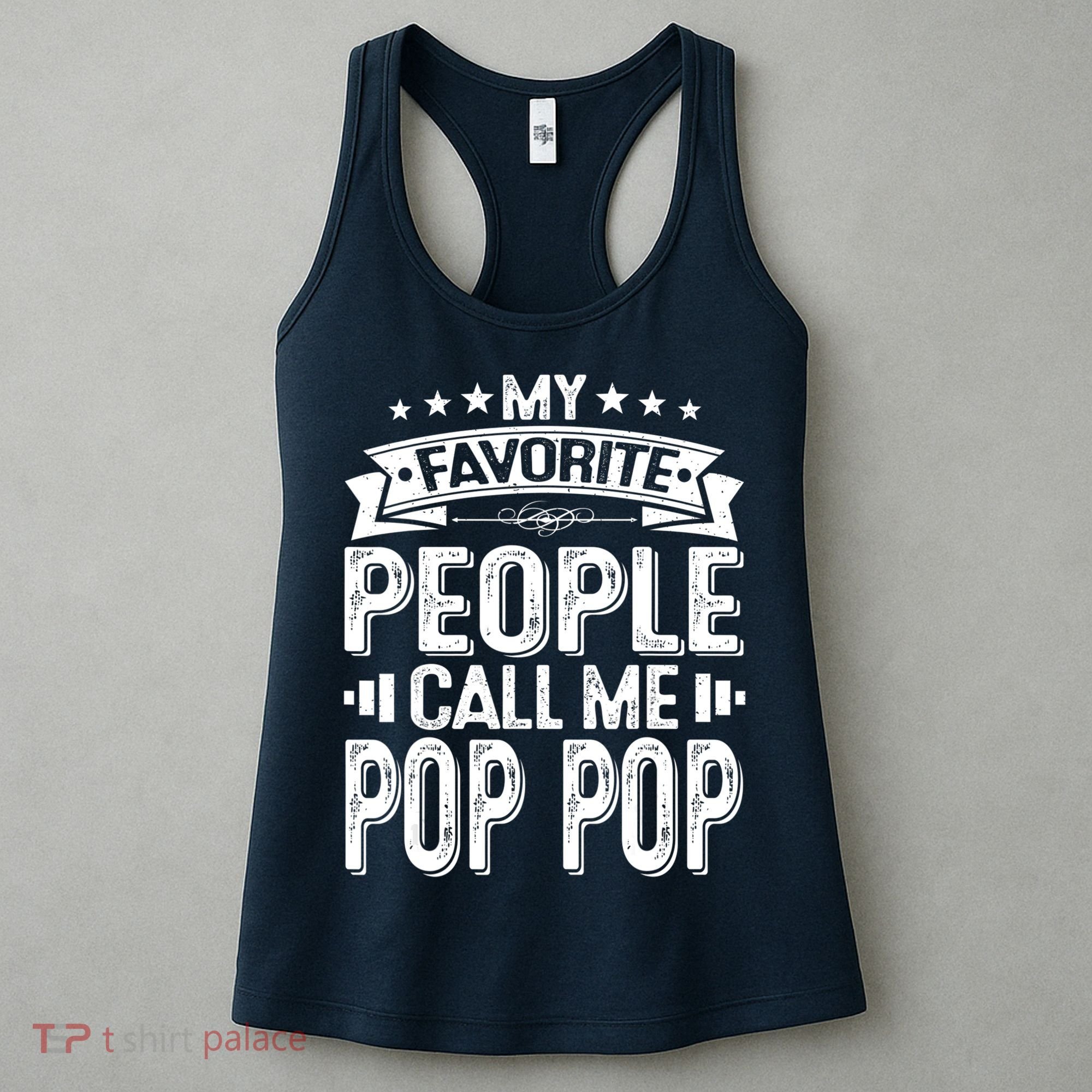 Distressed My Favorite People Call Me Pop Pop Retro Women's Tank Top