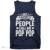 Distressed My Favorite People Call Me Pop Pop Retro Tank Top thumb 0