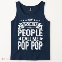 Distressed My Favorite People Call Me Pop Pop Retro Tank Top thumb 2