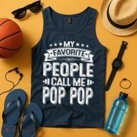 Distressed My Favorite People Call Me Pop Pop Retro Tank Top thumb 4