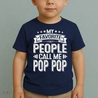 Distressed My Favorite People Call Me Pop Pop Retro Toddler T-Shirt thumb 2