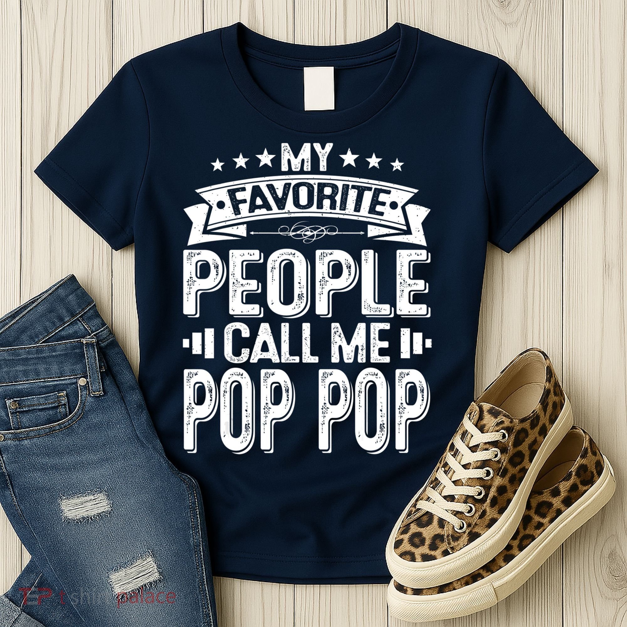 Distressed My Favorite People Call Me Pop Pop Retro Women's T-Shirt