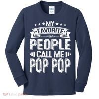 Distressed My Favorite People Call Me Pop Pop Retro Kids Long Sleeve Shirt thumb 0