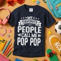 Distressed My Favorite People Call Me Pop Pop Retro Kids T-Shirt thumb 3