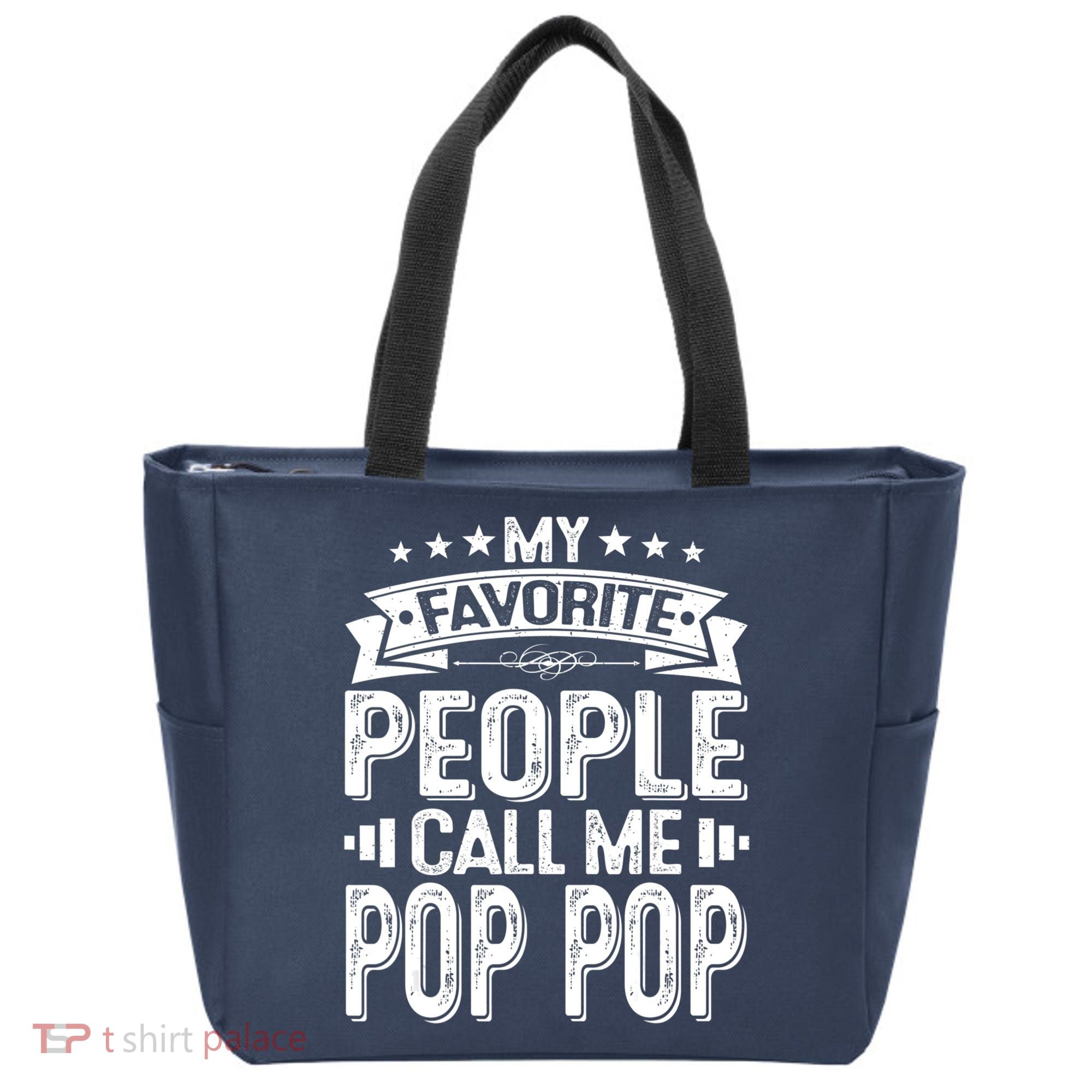 Distressed My Favorite People Call Me Pop Pop Retro Tote Bag