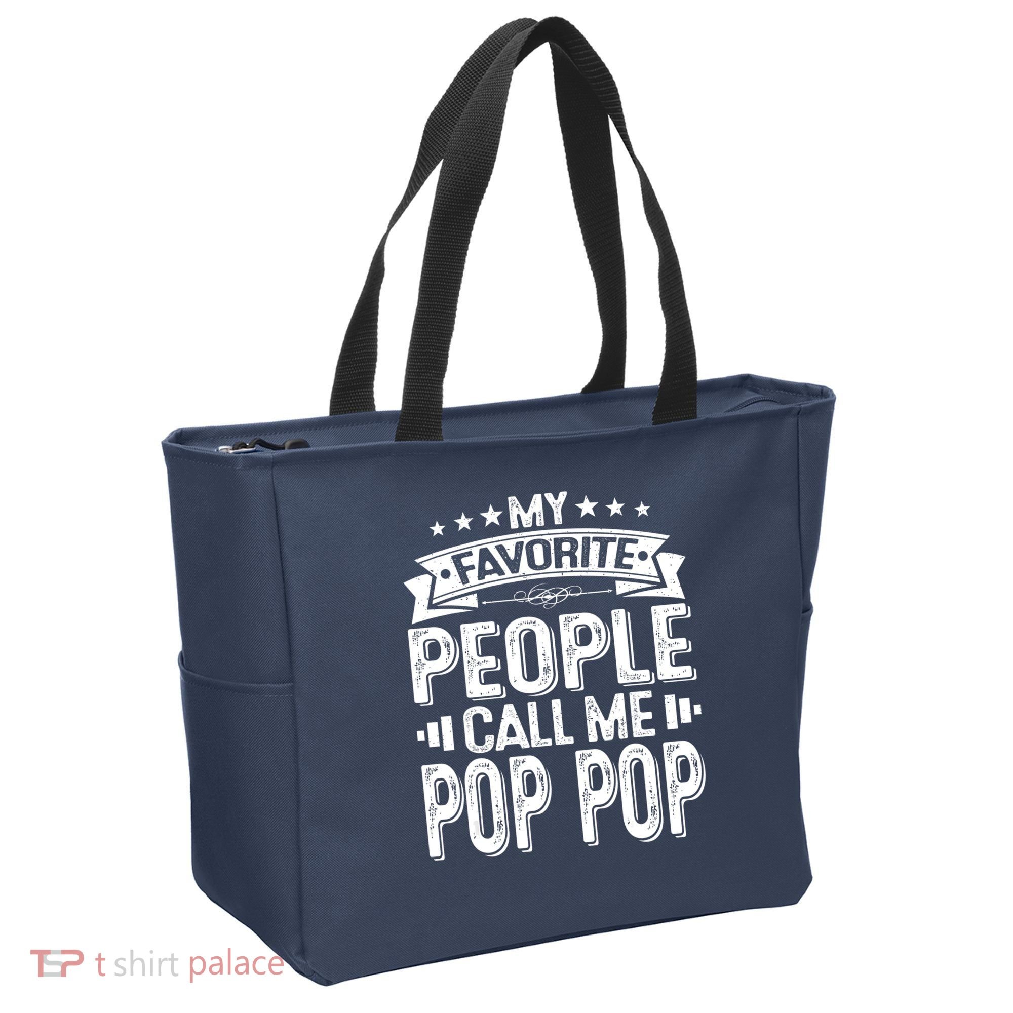 Distressed My Favorite People Call Me Pop Pop Retro Tote Bag
