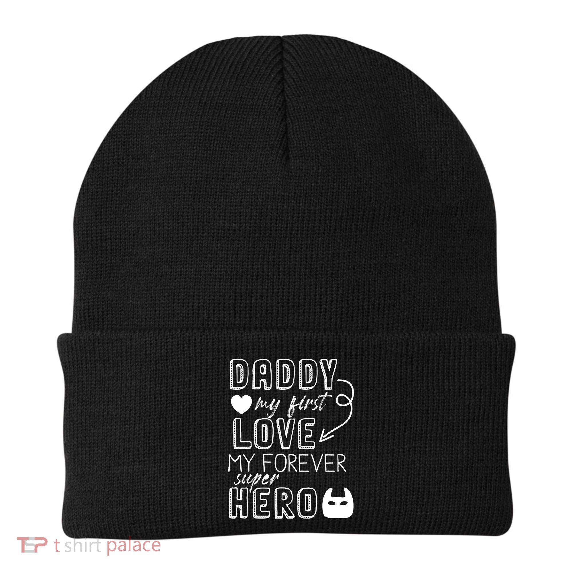 Daddy My First Love My Forever Superhero Cute Beanie