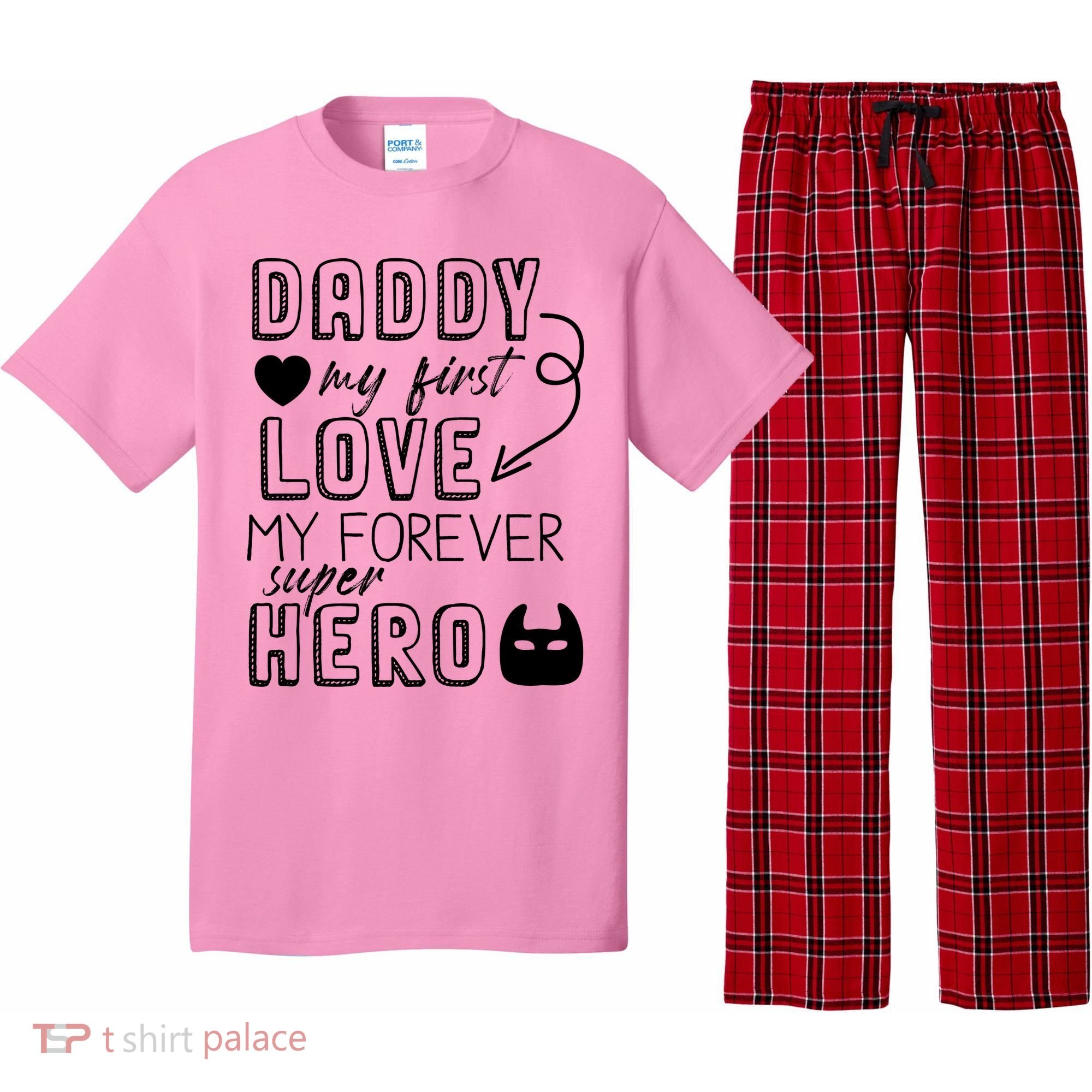 Daddy My First Love My Forever Superhero Cute Pajama Set