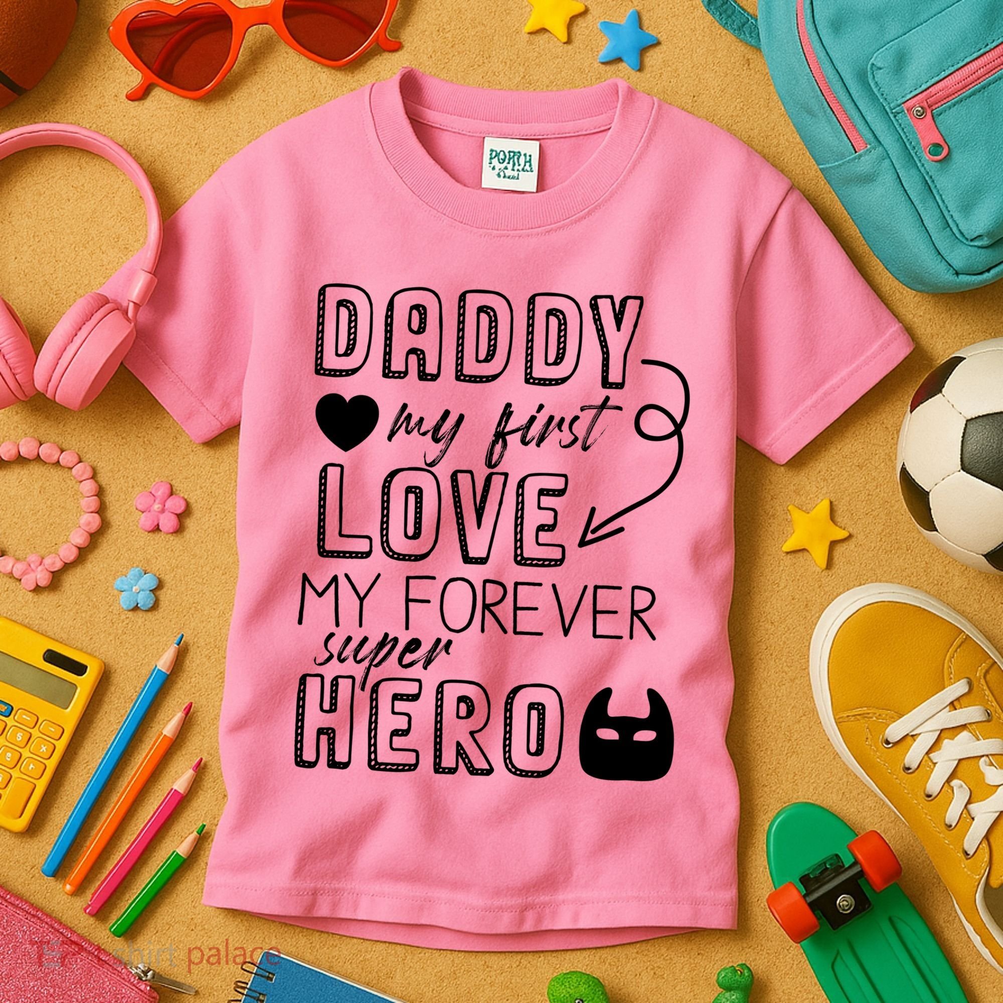 Daddy My First Love My Forever Superhero Cute Kids T-Shirt