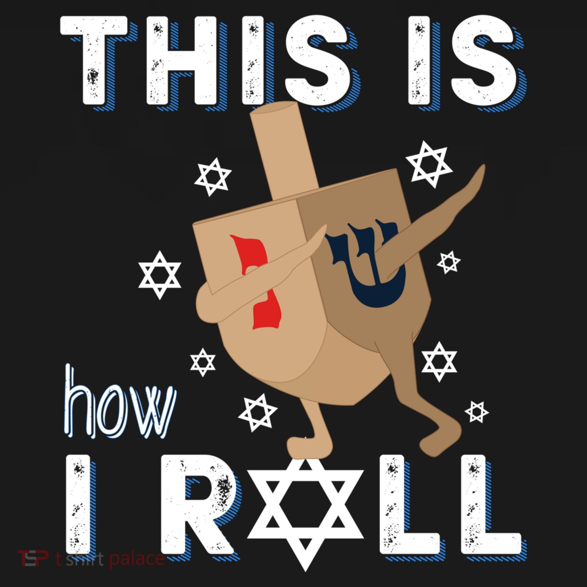 Dreidel Menorah Funny Hanukkah Gift This Is How I Roll Ornament