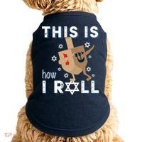Dreidel Menorah Funny Hanukkah Gift This Is How I Roll Doggie Tank thumb 0
