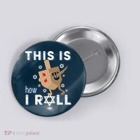 Dreidel Menorah Funny Hanukkah Gift This Is How I Roll Button thumb 0