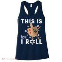 Dreidel Menorah Funny Hanukkah Gift This Is How I Roll Women's Tank Top thumb 0