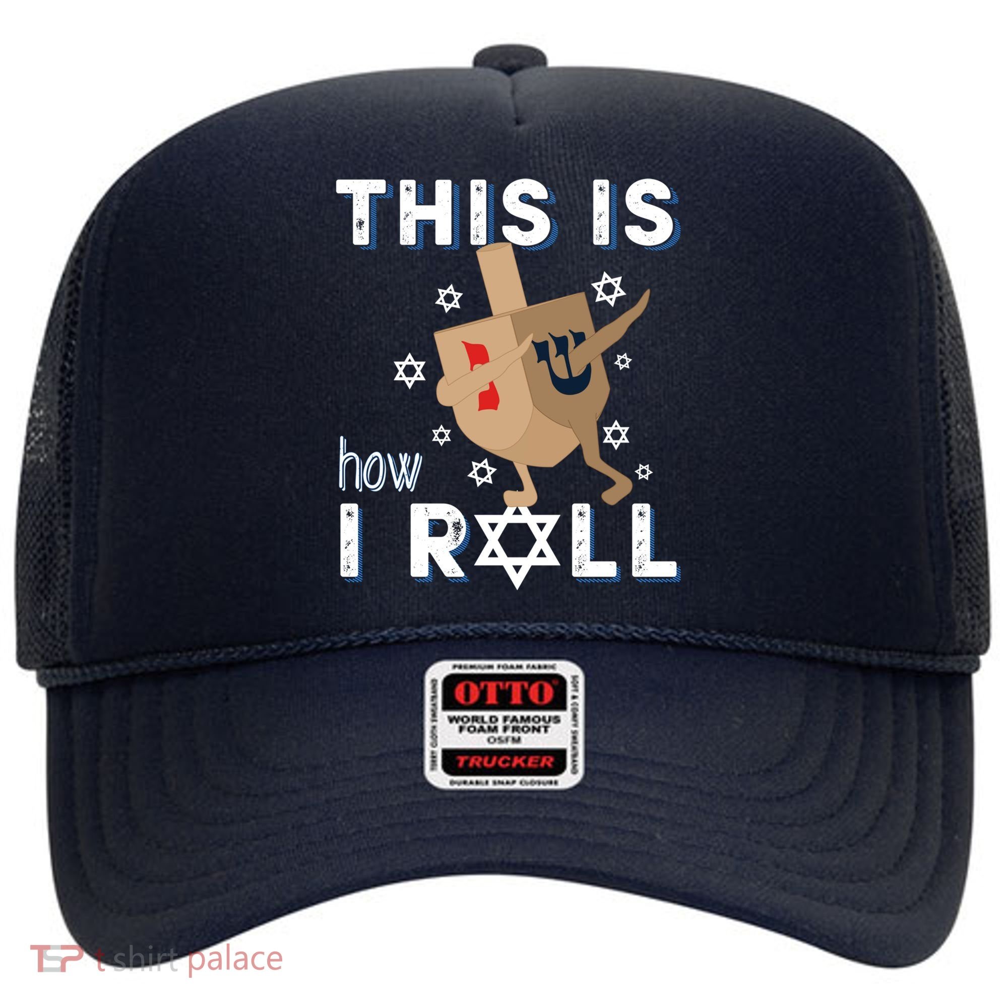 Dreidel Menorah Funny Hanukkah Gift This Is How I Roll Hat