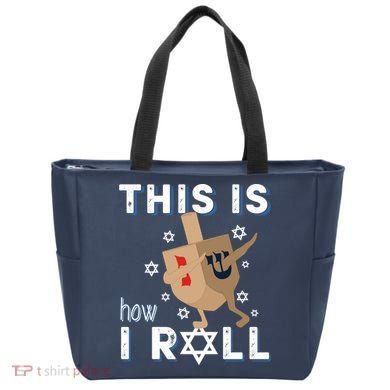 Dreidel Menorah Funny Hanukkah Gift This Is How I Roll Tote Bag