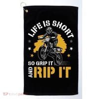 Dirtbike Motocross Forget Everything And Ride Mx Golf Towel thumb 0