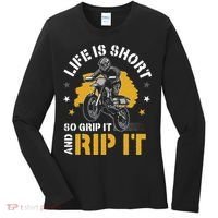 Dirtbike Motocross Forget Everything And Ride Mx Women's Long Sleeve Shirt thumb 0