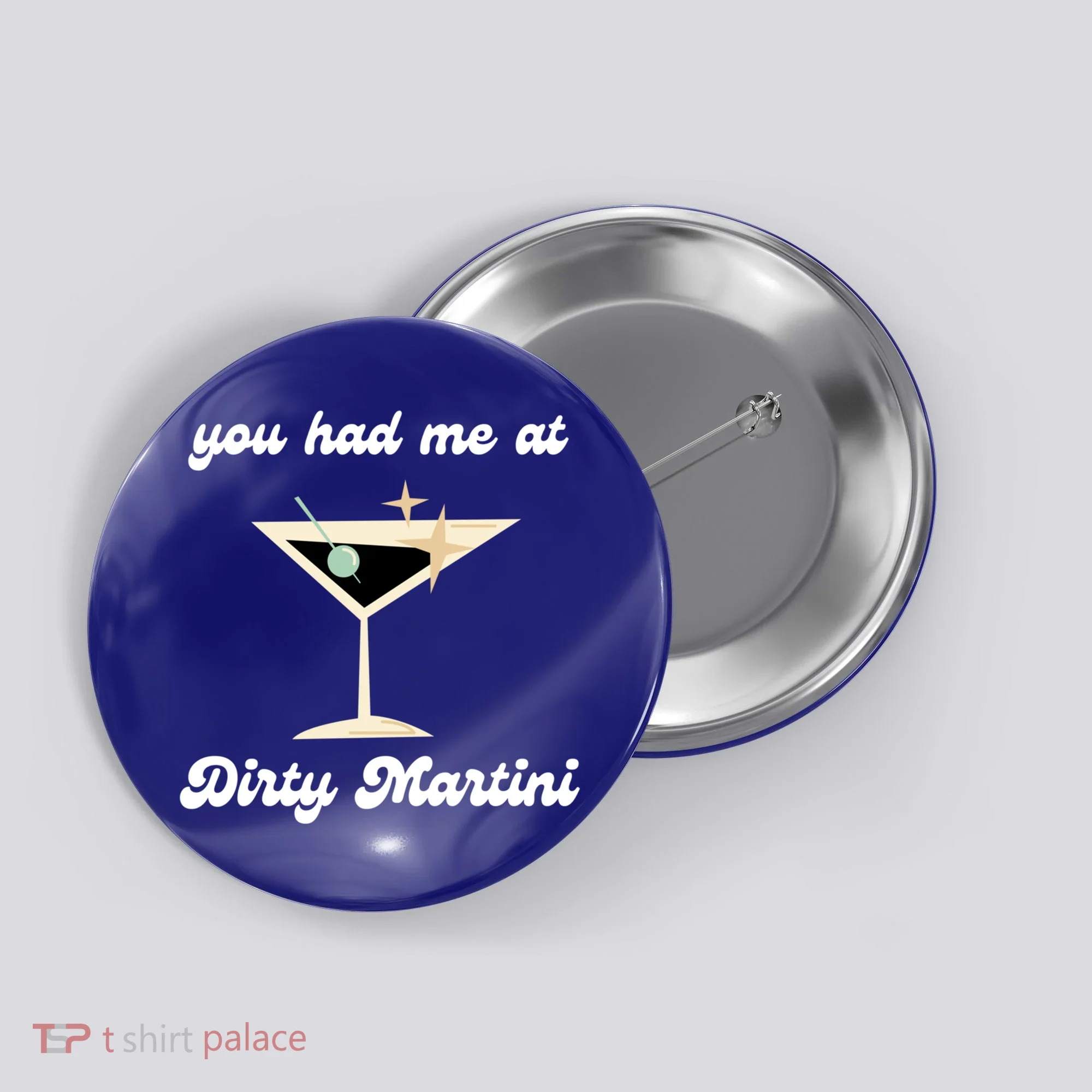 Dirty Martini Funny Cocktail Gin And Olives Bartender Gift Button
