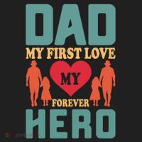Dad My First Love My Forever Hero FatherS Day Funny Cute Gift Beanie thumb 2