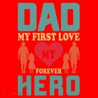 Dad My First Love My Forever Hero FatherS Day Funny Cute Gift Santa Hat thumb 1