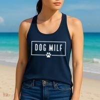 DOG MILF Funny Dog Mom Women's Tank Top thumb 2
