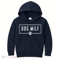 DOG MILF Funny Dog Mom Kids Hoodie thumb 0