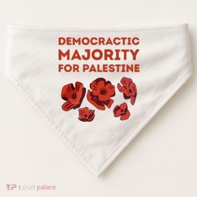 Democratic Majority For Palestine USA-Made Doggie Bandana