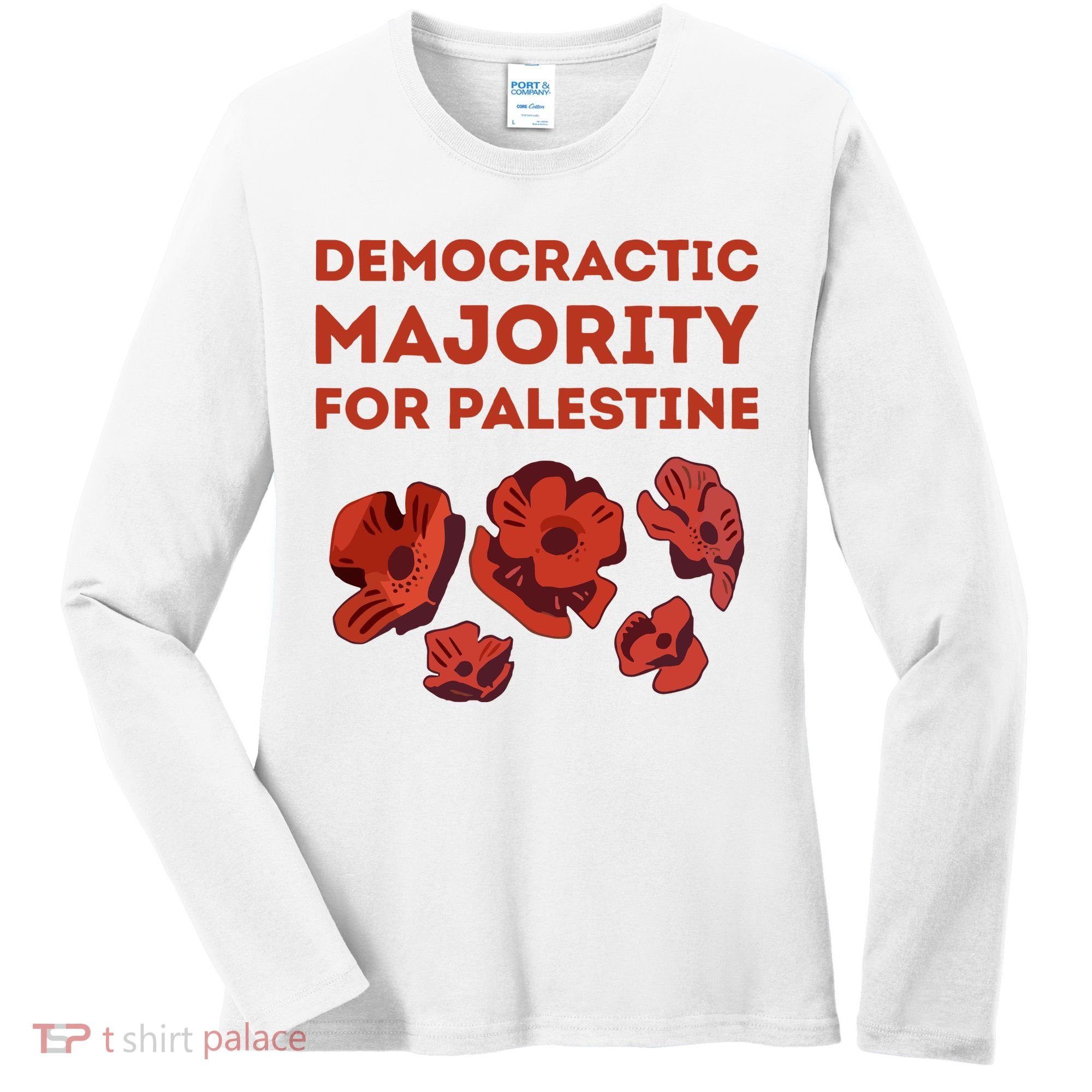 Democratic Majority For Palestine Women's Long Sleeve Shirt