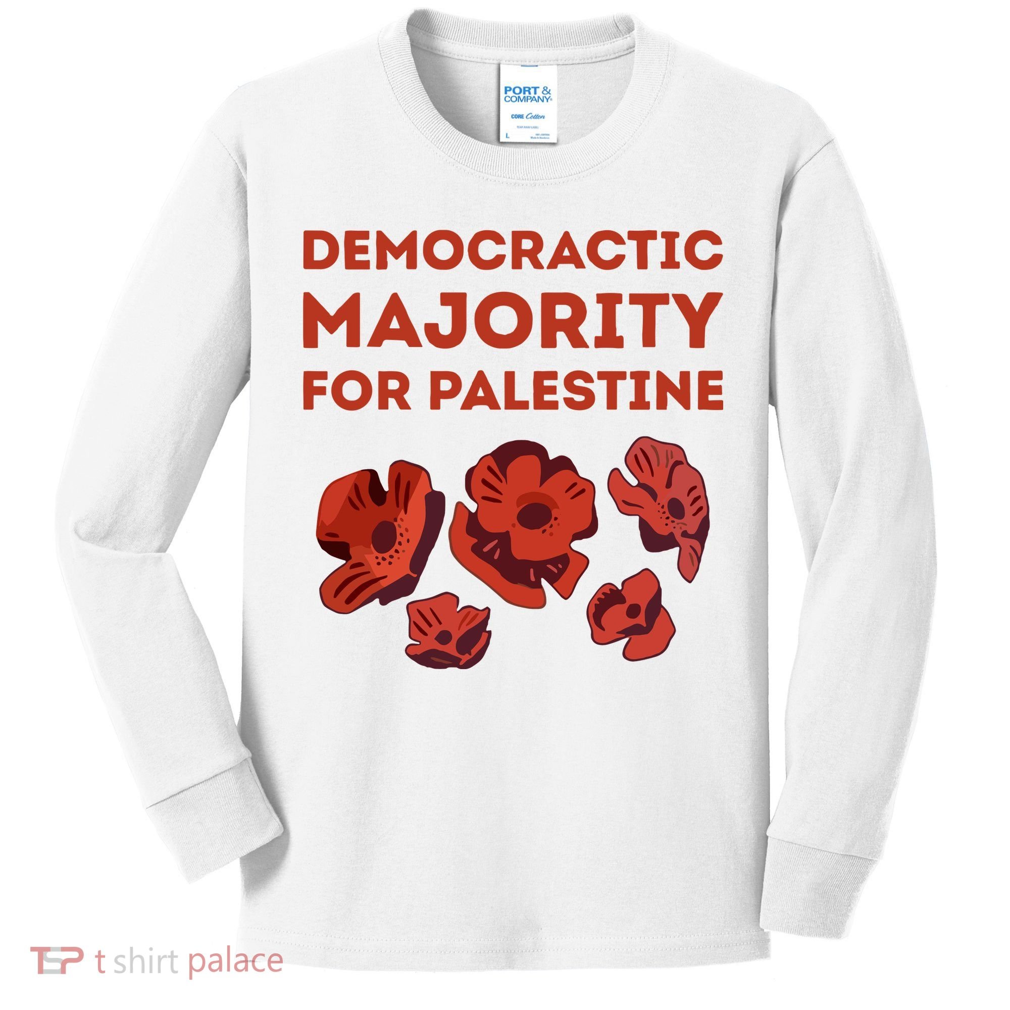 Democratic Majority For Palestine Kids Long Sleeve Shirt