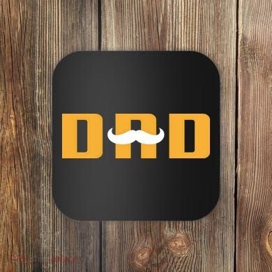 Dad Mustache Fathers Day Coaster