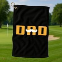 Dad Mustache Fathers Day Golf Towel thumb 1