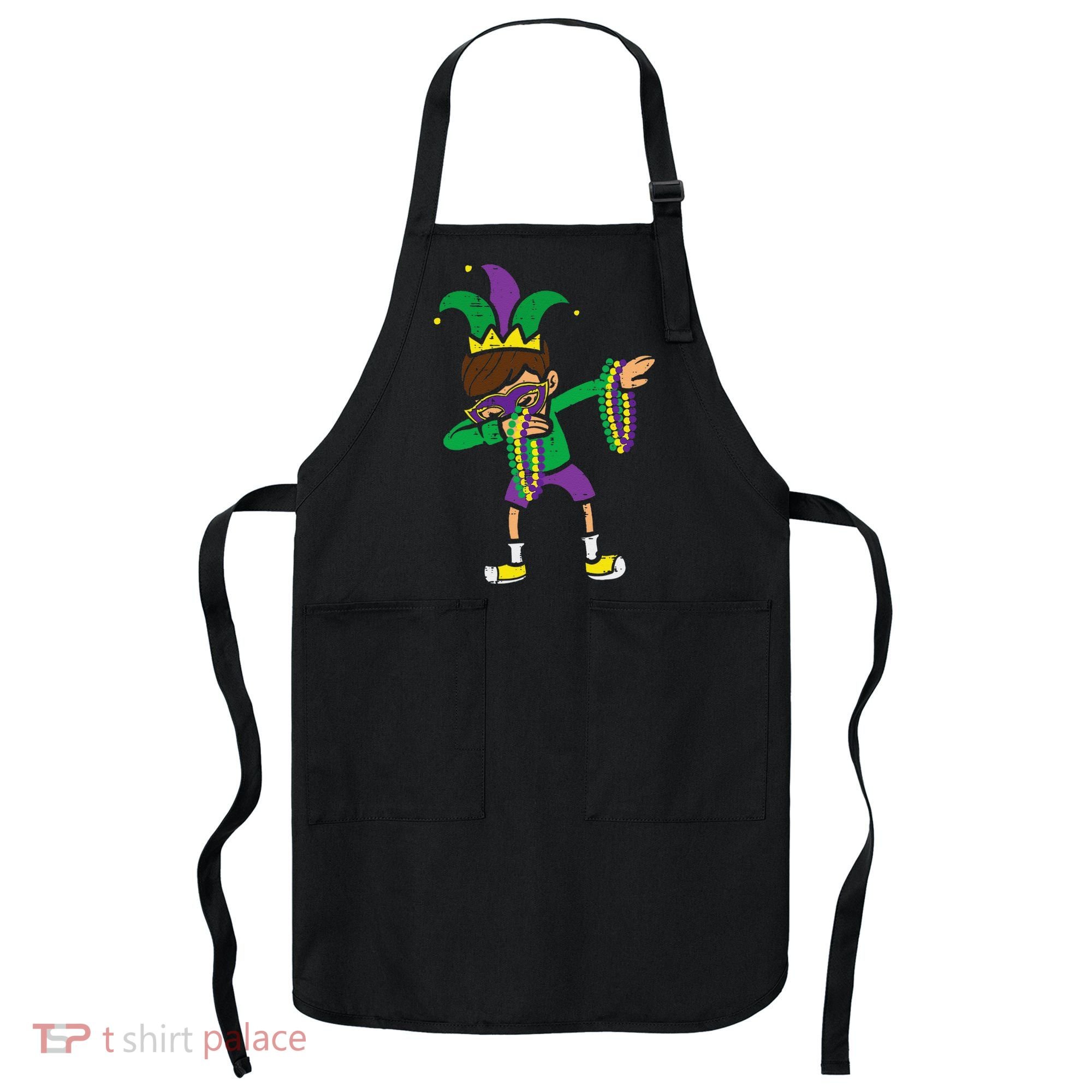 Dabbing Mardi Gras Dance Apron