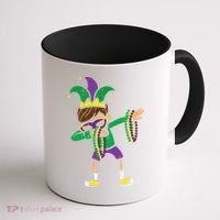 Dabbing Mardi Gras Dance Coffee Mug thumb 1