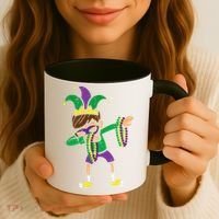 Dabbing Mardi Gras Dance Coffee Mug thumb 3