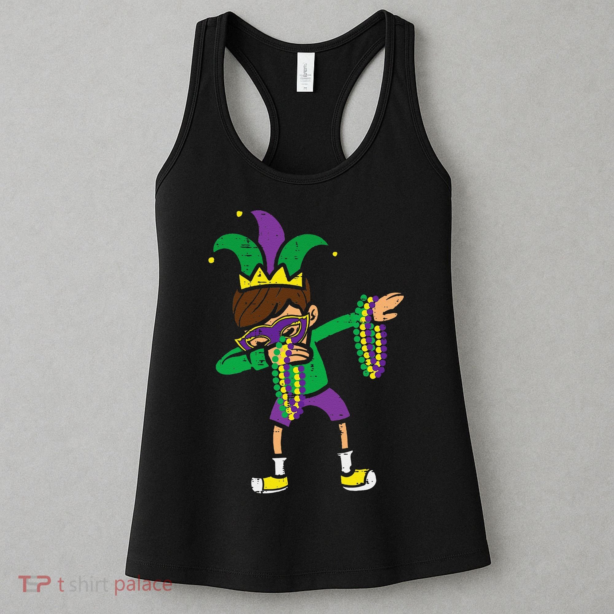 Dabbing Mardi Gras Dance Women's Tank Top