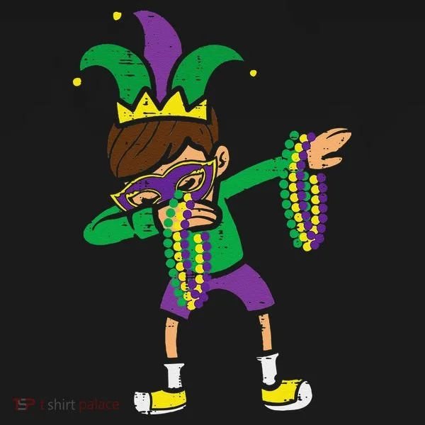 Dabbing Mardi Gras Dance Baby Bodysuit