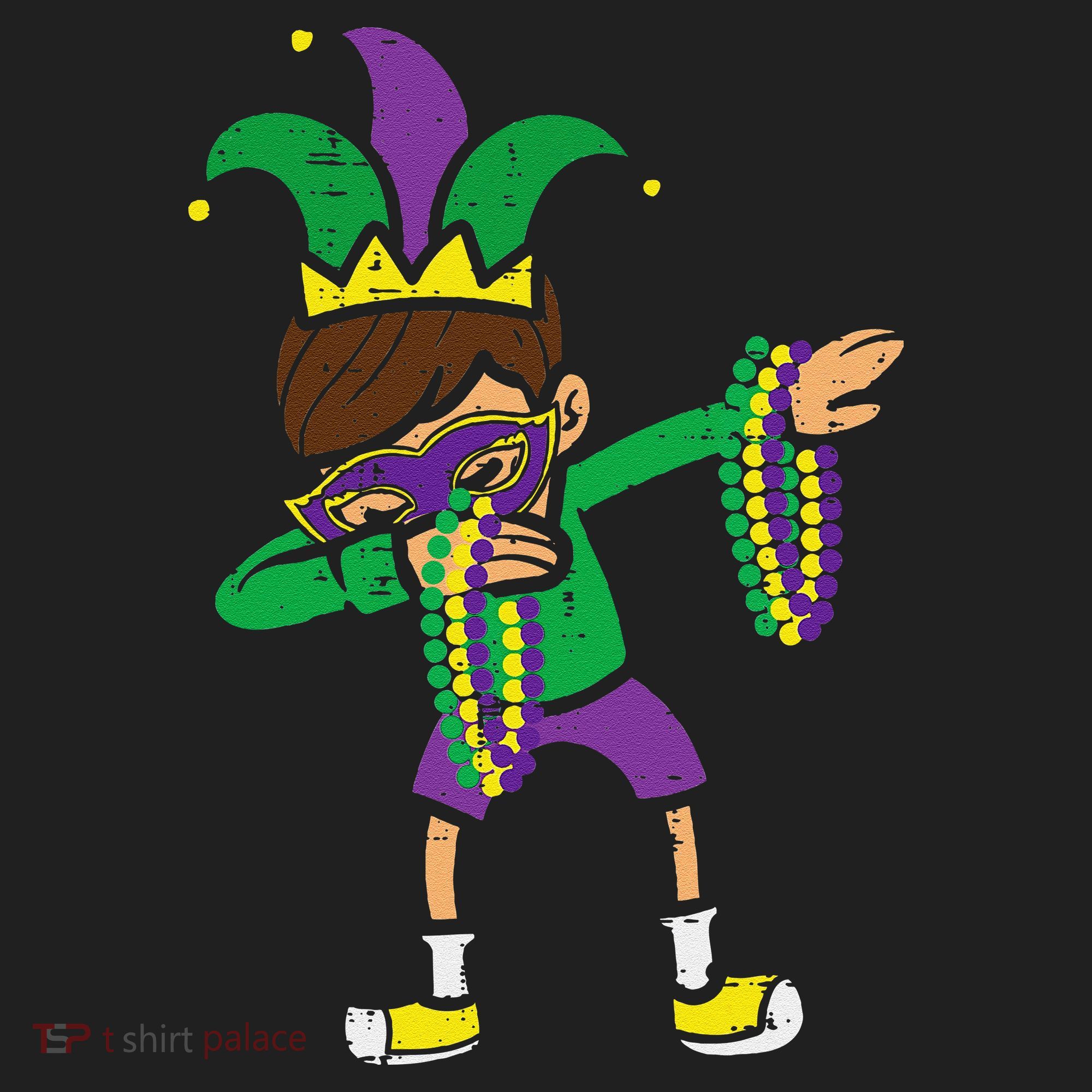 Dabbing Mardi Gras Dance Golf Towel