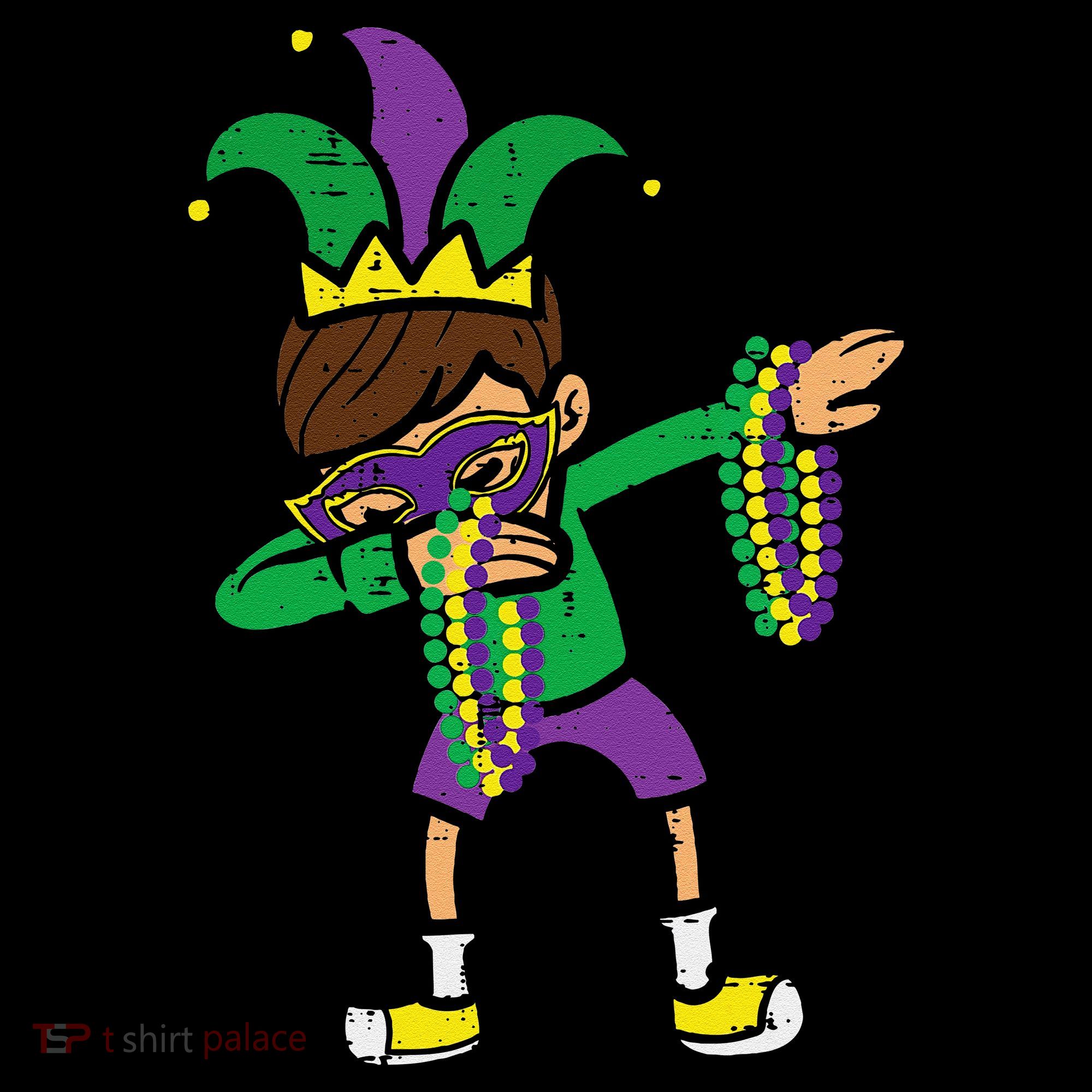 Dabbing Mardi Gras Dance Visor