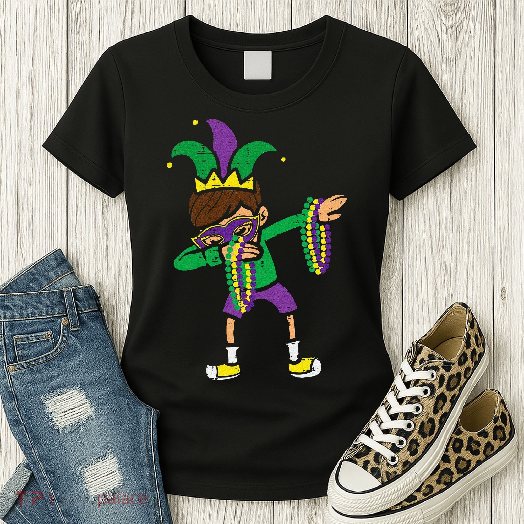 Dabbing Mardi Gras Dance Women's T-Shirt